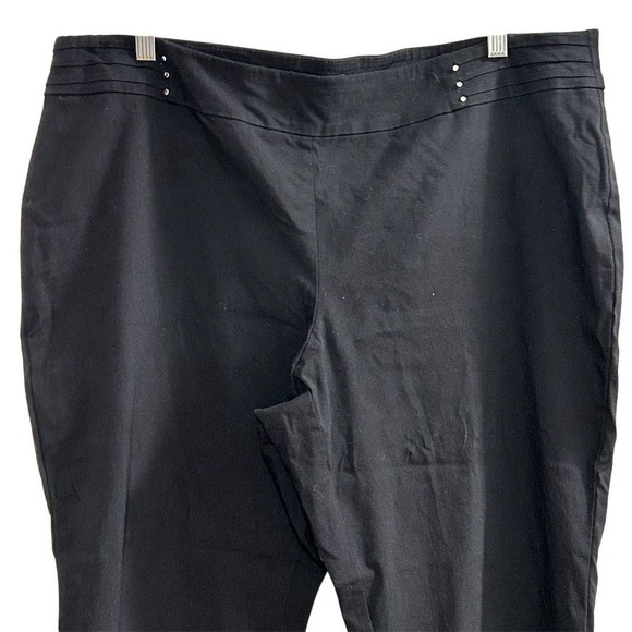 JM Collection Women's Plus Size 22 Petite Black Dress Pants Business Casual - Picture 2 of 9